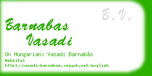 barnabas vasadi business card