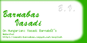 barnabas vasadi business card